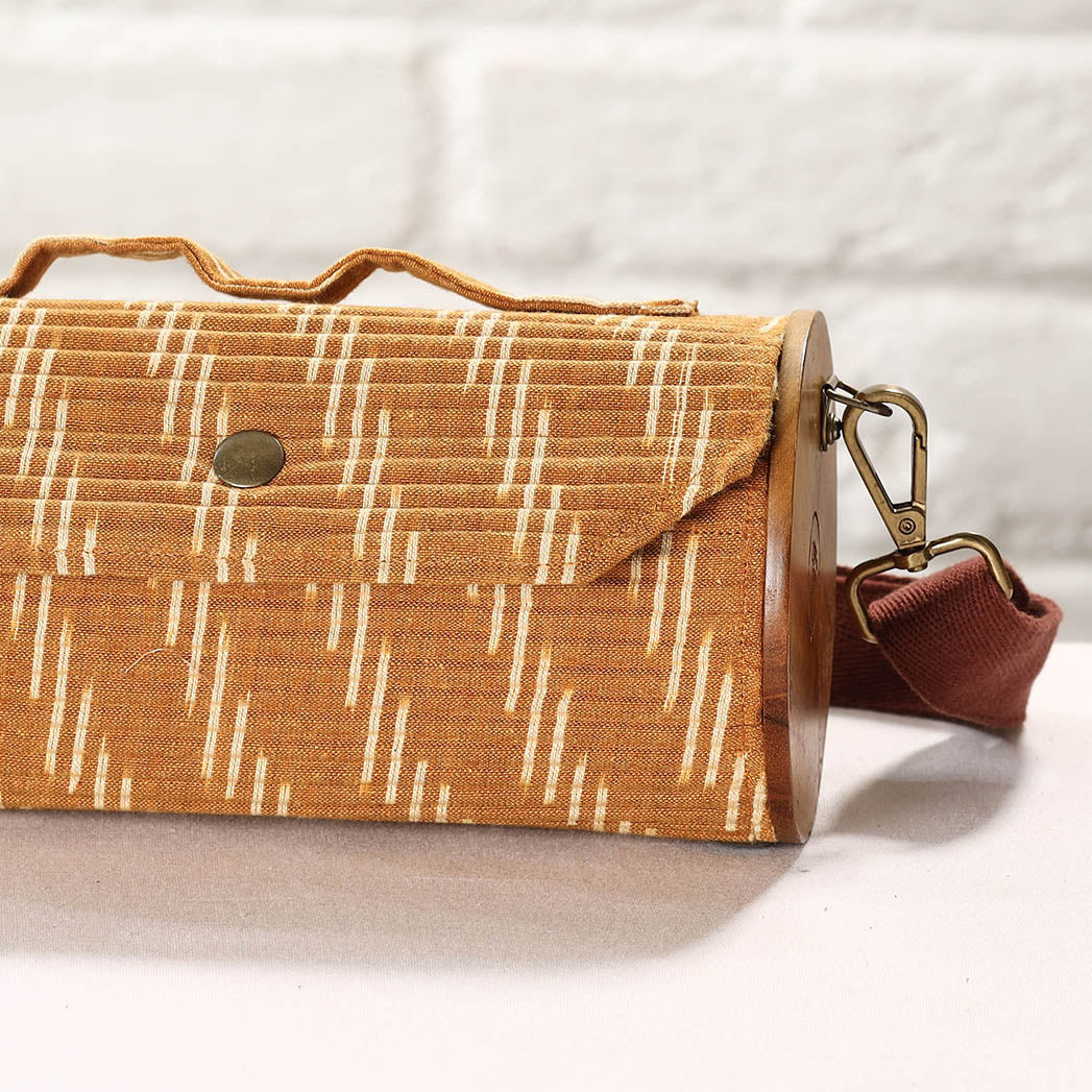 Brown - DIY Round Sling Bag / Clutch With Changeable Sleeve