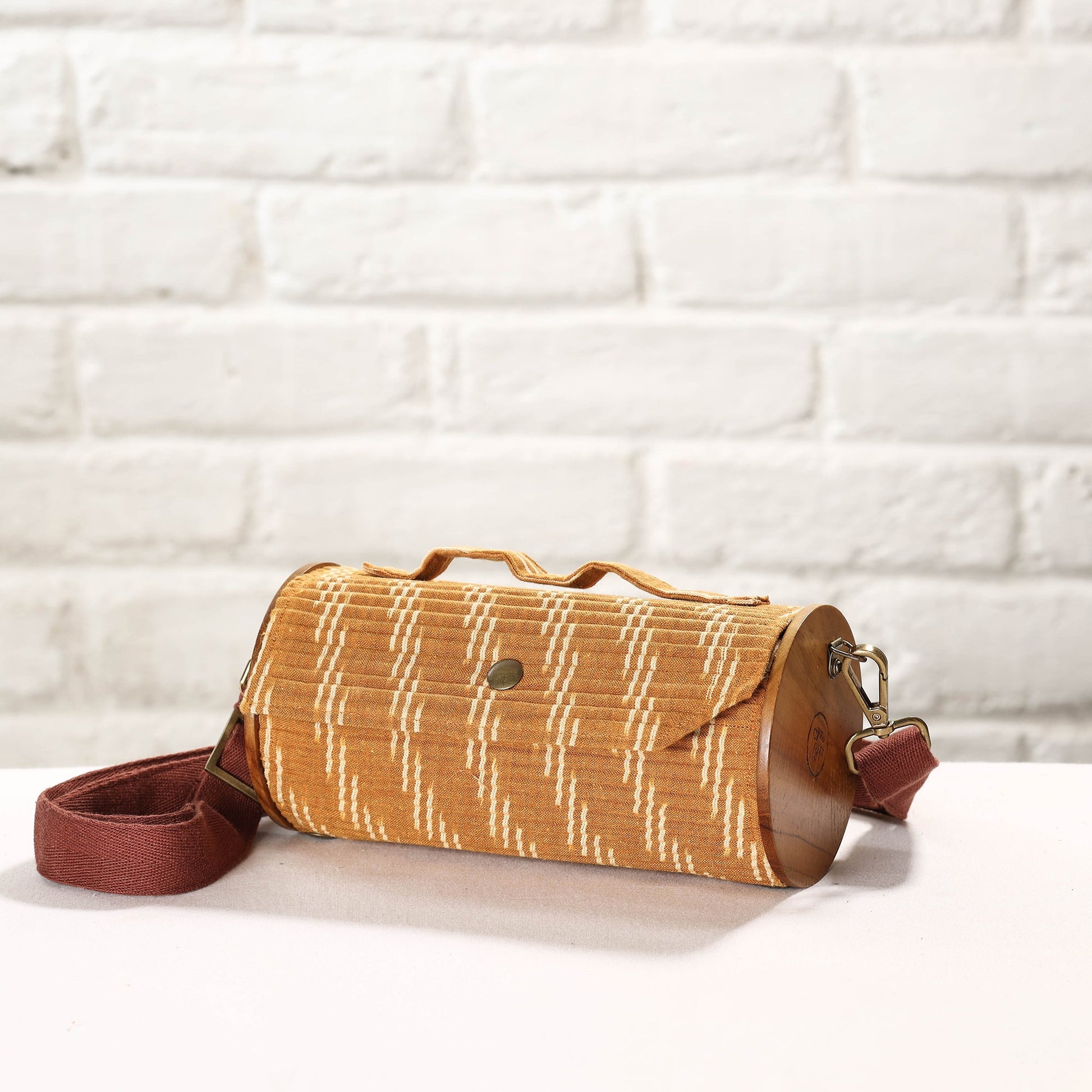 Brown - DIY Round Sling Bag / Clutch With Changeable Sleeve
