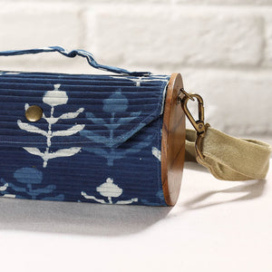 Blue - DIY Round Sling Bag / Clutch With Changeable Sleeve