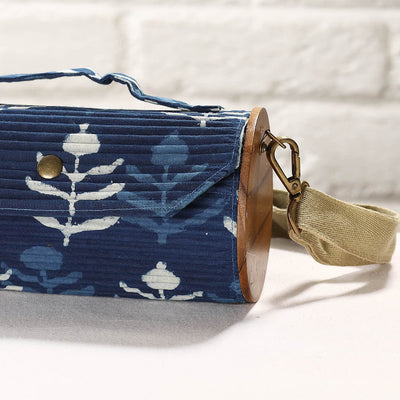 Blue - DIY Round Sling Bag / Clutch With Changeable Sleeve