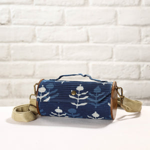 Blue - DIY Round Sling Bag / Clutch With Changeable Sleeve