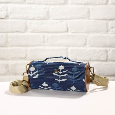 Blue - DIY Round Sling Bag / Clutch With Changeable Sleeve