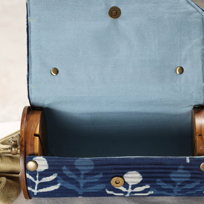 Blue - DIY Round Sling Bag / Clutch With Changeable Sleeve