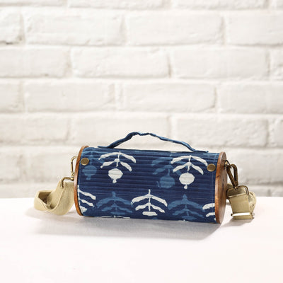 Blue - DIY Round Sling Bag / Clutch With Changeable Sleeve