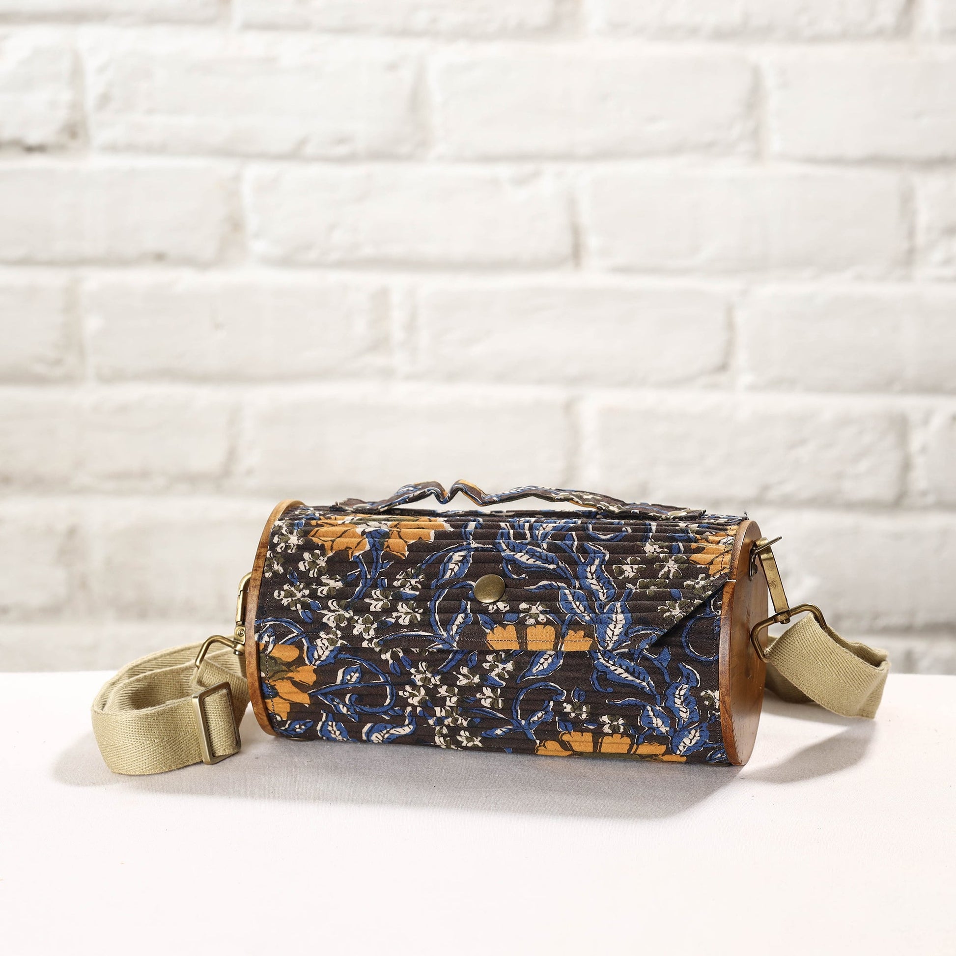 Blue - DIY Round Sling Bag / Clutch With Changeable Sleeve