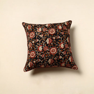 Black - Cotton Block Printed Bagru Cushion Cover (16 x 16 in) 27