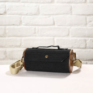 Black - DIY Round Sling Bag / Clutch With Changeable Sleeve