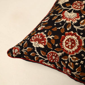 Black - Cotton Block Printed Bagru Cushion Cover (16 x 16 in) 27