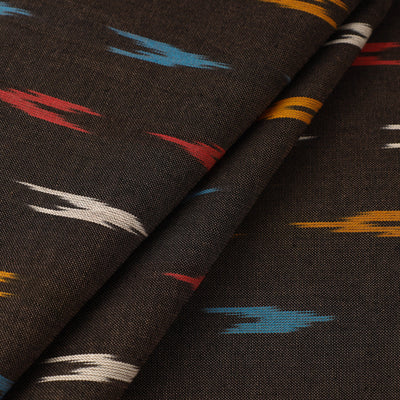 Brown - Cotton Pochampally Ikat Fabric 20