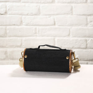 Black - DIY Round Sling Bag / Clutch With Changeable Sleeve