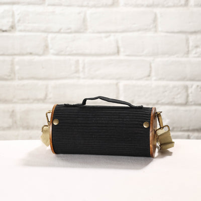 Black - DIY Round Sling Bag / Clutch With Changeable Sleeve