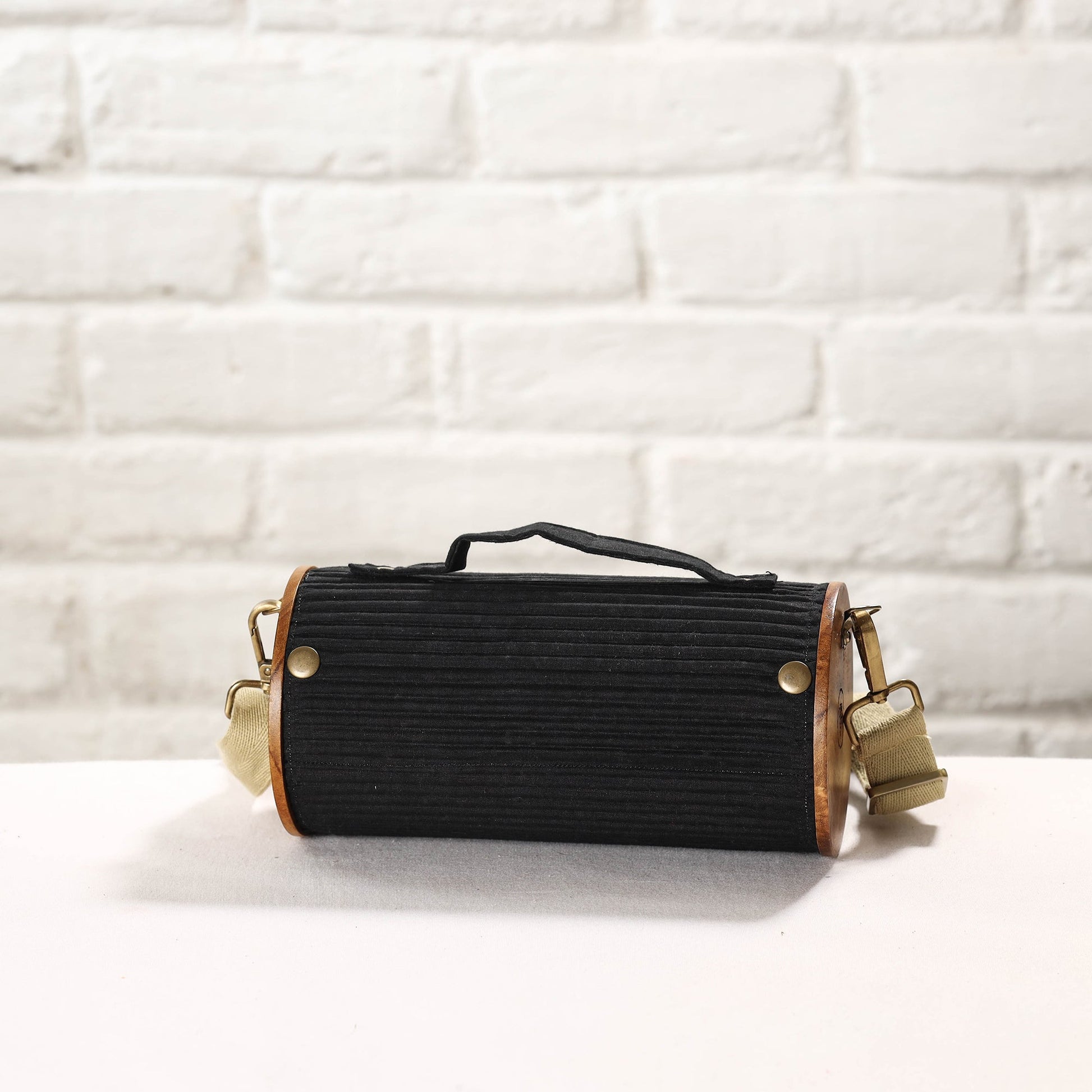 Black - DIY Round Sling Bag / Clutch With Changeable Sleeve