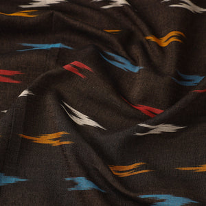 Brown - Cotton Pochampally Ikat Fabric 20