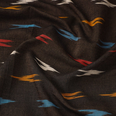 Brown - Cotton Pochampally Ikat Fabric 20