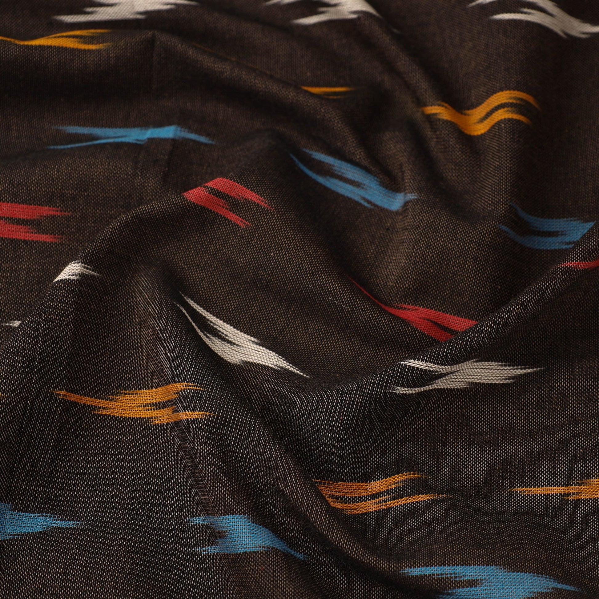 Brown - Cotton Pochampally Ikat Fabric 20