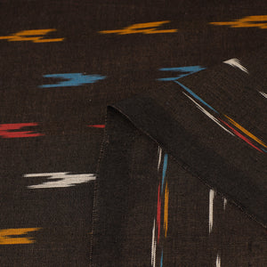 Brown - Cotton Pochampally Ikat Fabric 20