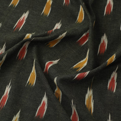 Black - Cotton Pochampally Ikat Fabric 22