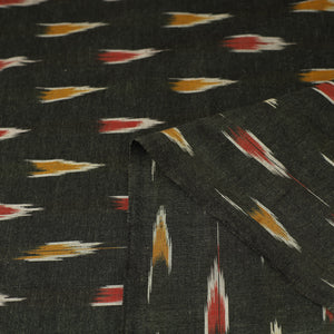 Black - Cotton Pochampally Ikat Fabric 22