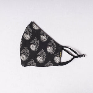 Bagru Block Printed Cotton 3 Layer Snug Fit Face Cover