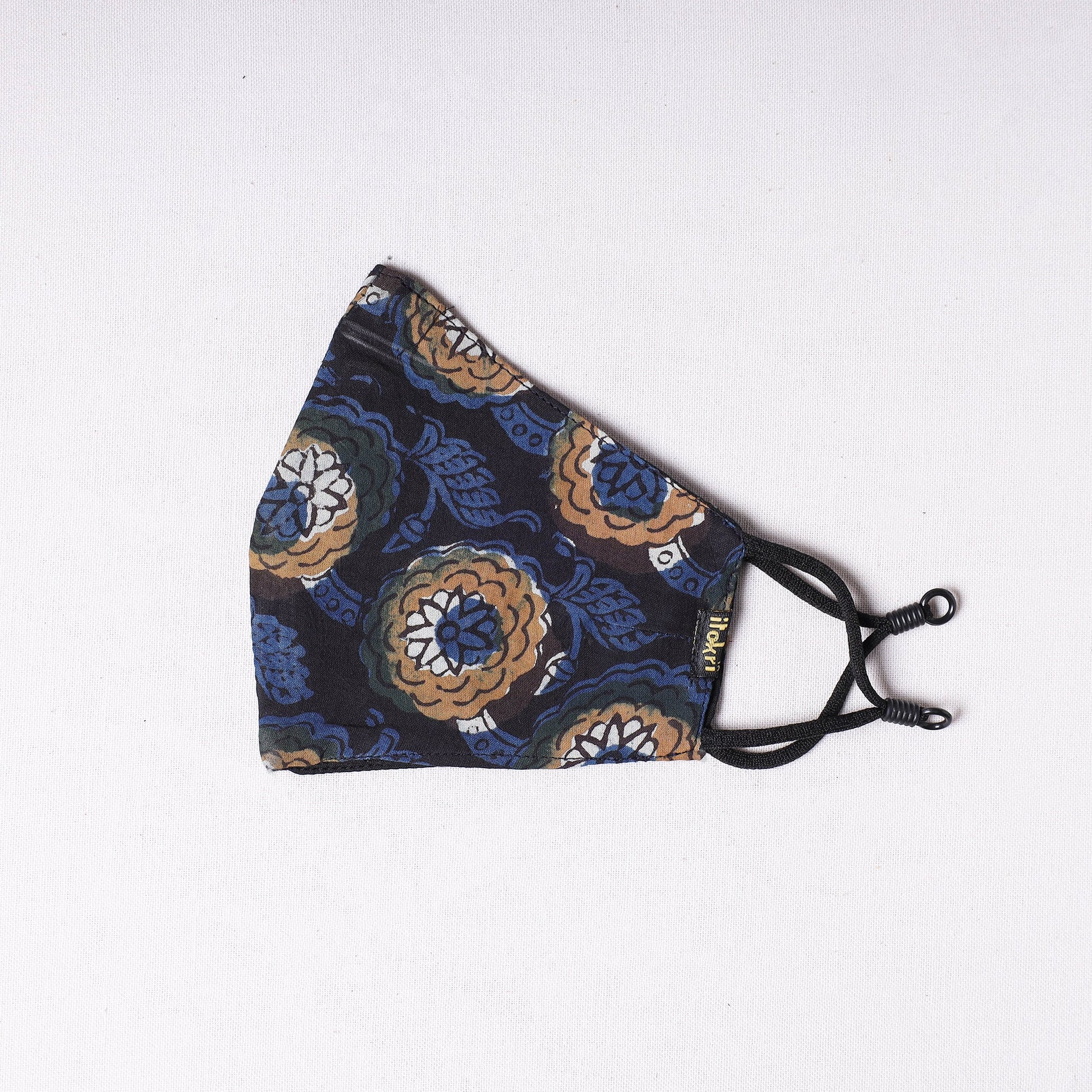 Bagru Block Printed Cotton 3 Layer Snug Fit Face Cover