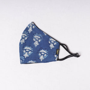 Bagru Block Printed Cotton 3 Layer Snug Fit Face Cover