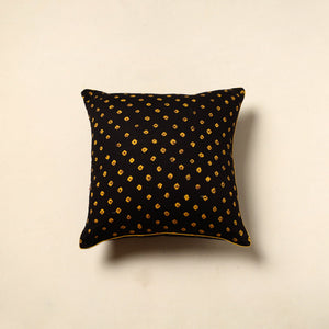 Black - Tie & Dye Cotton Bandhani Cushion Cover (16 x 16 in) 40