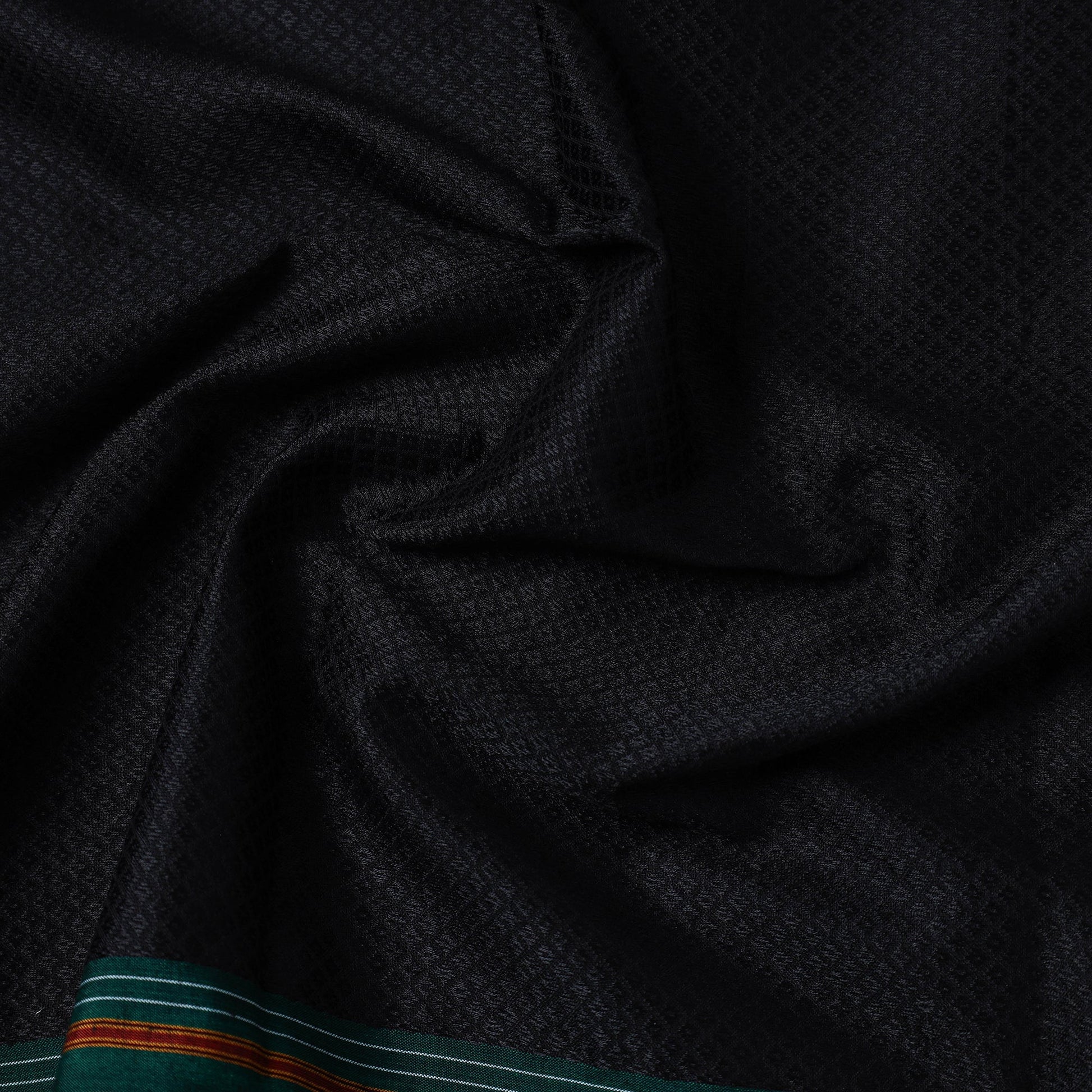 Black - Traditional Khun Weave Cotton Fabric 06