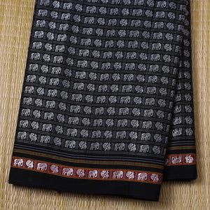 Black - Traditional Khun Weave Cotton Fabric 07
