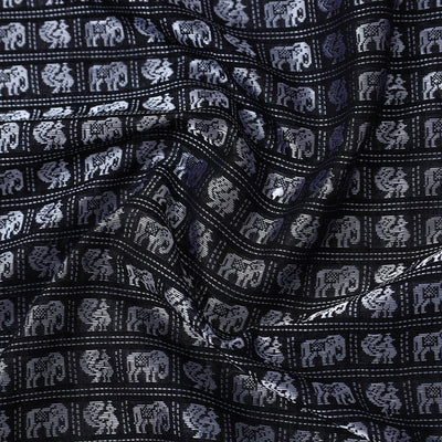 Black - Traditional Khun Weave Cotton Fabric 07