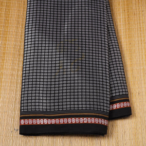 Black - Karnataka Weave Cotton Khun Fabric 04
