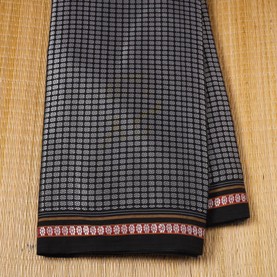 Black - Karnataka Weave Cotton Khun Fabric 04