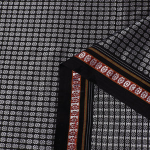 Black - Karnataka Weave Cotton Khun Fabric 04
