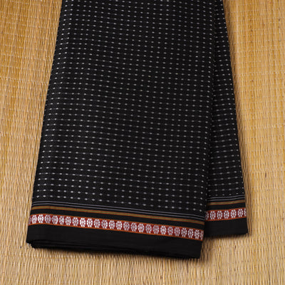 Black - Karnataka Weave Cotton Khun Fabric 10
