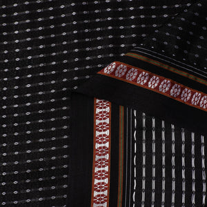 Black - Karnataka Weave Cotton Khun Fabric 10