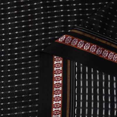 Black - Karnataka Weave Cotton Khun Fabric 10