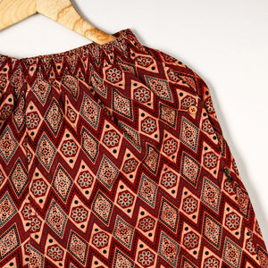 Brown - Ajrakh Block Printed Cotton Unisex Boxer/Shorts