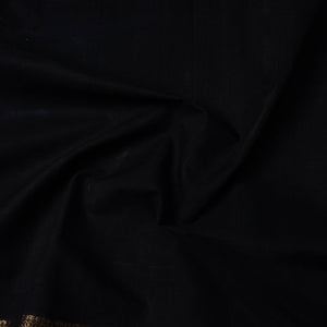 Black - Original Mangalagiri Handloom Cotton Zari Border Fabric 01
