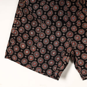 Black - Ajrakh Block Printed Cotton Unisex Boxer/Shorts