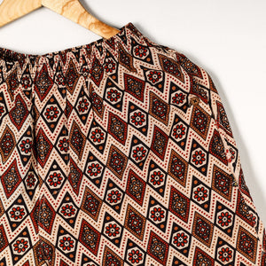 Brown - Ajrakh Block Printed Cotton Unisex Boxer/Shorts