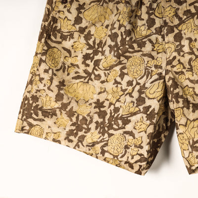 Brown - Ajrakh Block Printed Cotton Unisex Boxer/Shorts