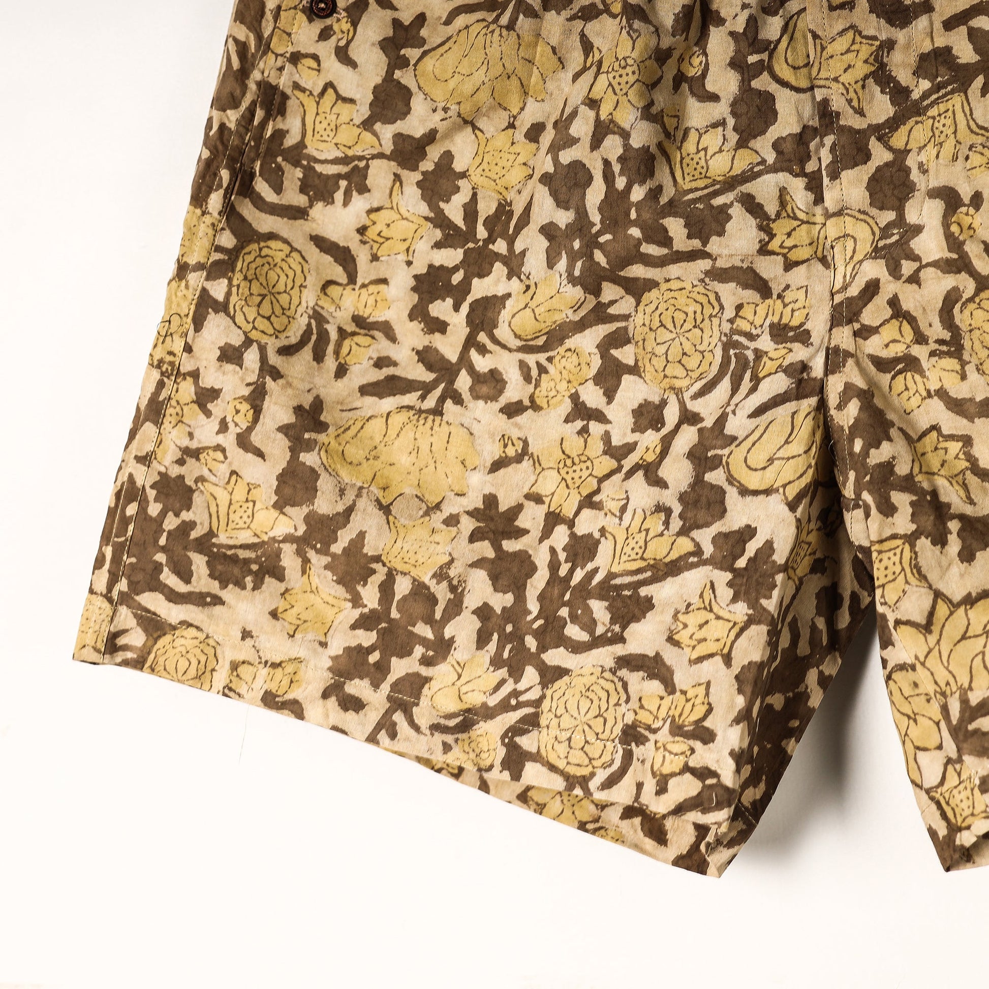 Brown - Ajrakh Block Printed Cotton Unisex Boxer/Shorts
