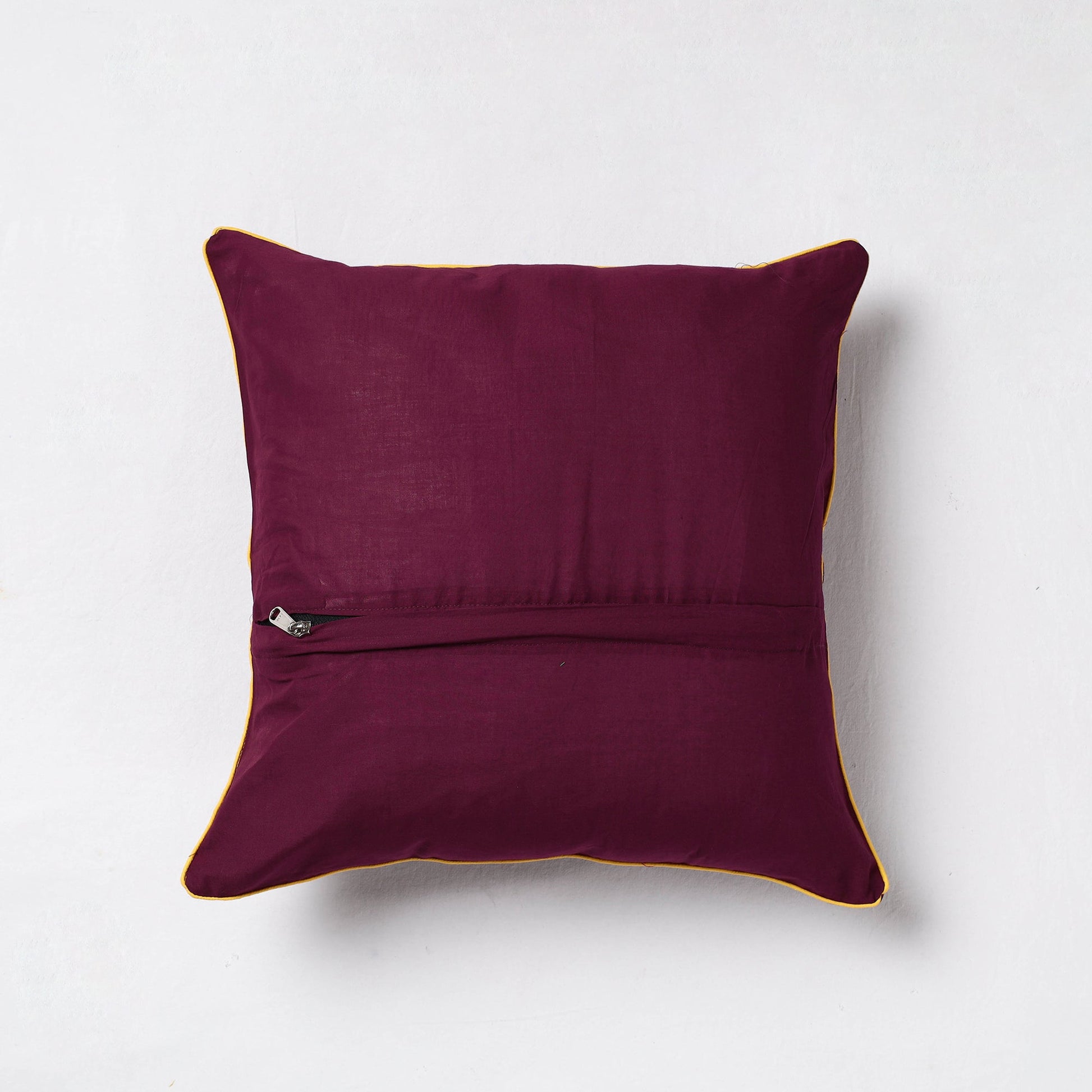 Brown - Sambalpuri Ikat Cotton Cushion Cover (16 x 16 in)