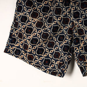 Blue - Ajrakh Block Printed Cotton Unisex Boxer/Shorts