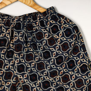 Blue - Ajrakh Block Printed Cotton Unisex Boxer/Shorts