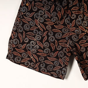 Black - Ajrakh Block Printed Cotton Unisex Boxer/Shorts