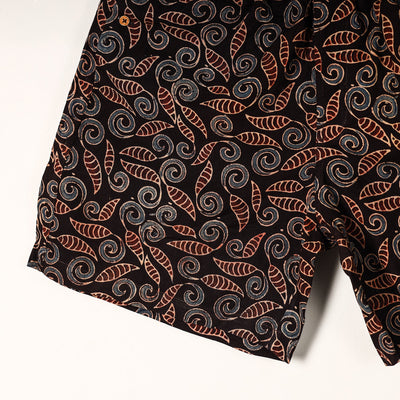 Black - Ajrakh Block Printed Cotton Unisex Boxer/Shorts