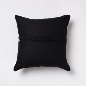 Brown - Sambalpuri Ikat Cotton Cushion Cover (16 x 16 in)