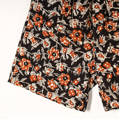 Black - Sanganeri Block Printed Cotton Unisex Boxer/Shorts
