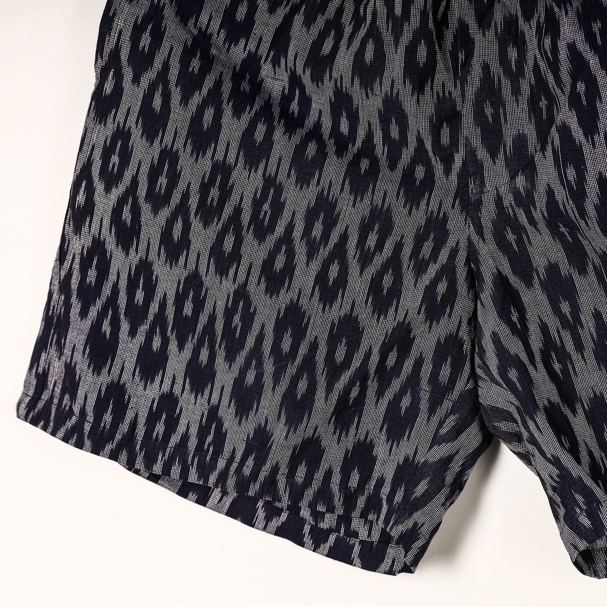 Black - Pochampally Ikat Cotton Unisex Boxer/Shorts