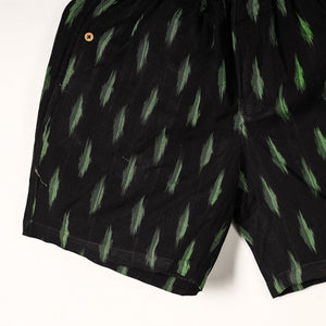 Black - Pochampally Ikat Cotton Unisex Boxer/Shorts
